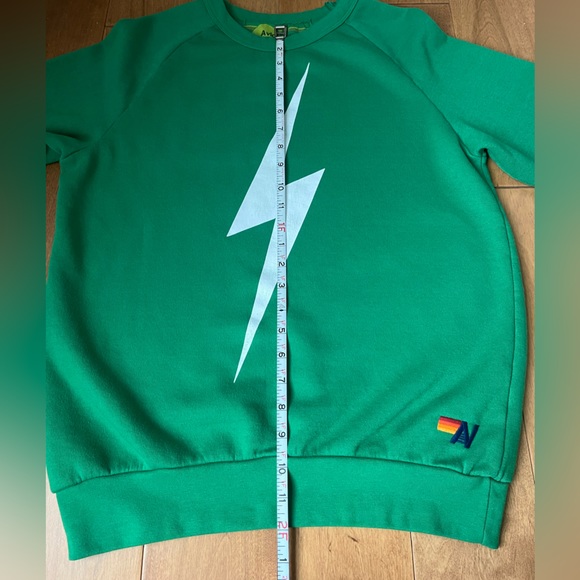 Aviator Nation Bolt Crew Sweatshirt - Kelly Green/White (Unisex S) - Picture 13 of 13